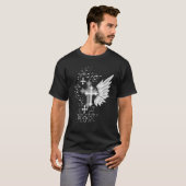 Goth Kreuz Mit Flügeln Alt Emo Grunge T-Shirt (Vorne ganz)