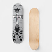 Goth Kreuz Skateboard (Vorderseite)