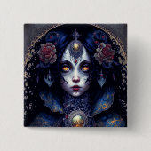 Goth Lady Gothic Fantasy Art Button (Vorderseite)