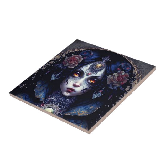 Goth Lady Gothic Fantasy Art Fliese (Seite)
