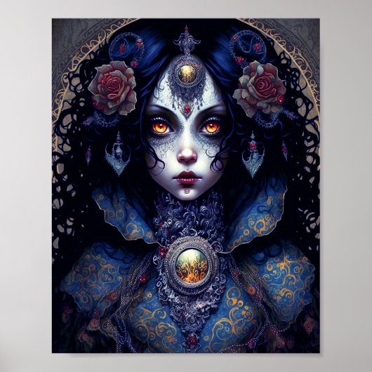 Goth Lady Gothic Fantasy Art Poster (Vorne)