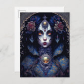 Goth Lady Gothic Fantasy Art Postkarte (Vorne/Hinten)