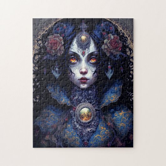 Goth Lady Gothic Fantasy Art Puzzle (Vertikal)