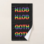 Goth LGBTQ+ Regenbogen Badhandtuch Set (Handtuch)