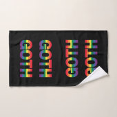 Goth LGBTQ+ Regenbogen Badhandtuch Set (Handtuch)