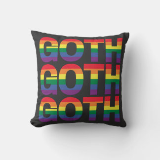Goth LGBTQ+ Regenbogen Kissen
