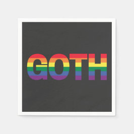 Goth LGBTQ+ Regenbogen Serviette