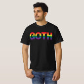 Goth LGBTQ+ Regenbogen T-Shirt (Vorne ganz)