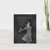 Goth Liebe Plague Doctor mit Raven Valentines Karte (Vorderseite)