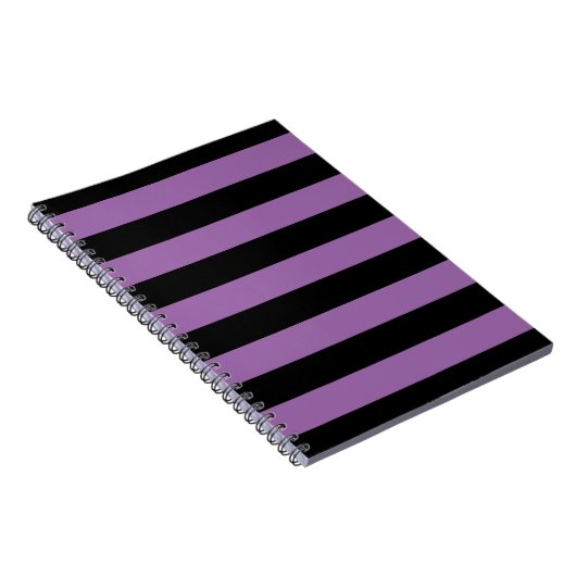 Goth Lila and Black Strip Foto Notebook Notizblock (Rechte Seite)