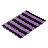 Goth Lila and Black Strip Foto Notebook Notizblock (Linke Seite)