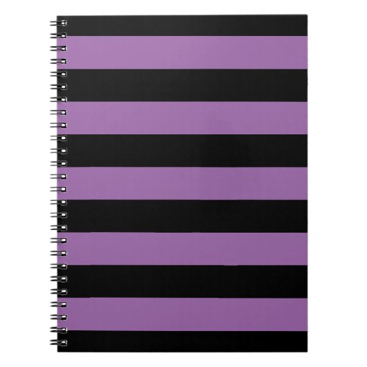 Goth Lila and Black Strip Foto Notebook Notizblock (Vorderseite)