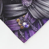 Goth Lila Black Halloween Event Baby Dusche Fleecedecke (Ecke)