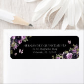 Goth Lila & Black Moody Florals Quinceañera (Insitu)