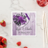 Goth lila Blumen Cocktail Serviette (Beispiel)