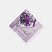 Goth lila Blumen Cocktail Serviette (Ecke)