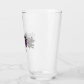 Goth Lila Heart mit Angel Wings Glass Cup Glas (Links)