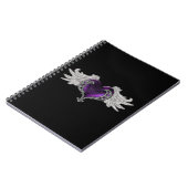 Goth Lila Heart mit Angel Wings Notebook Notizblock (Linke Seite)