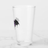 Goth Lila Heart with Bat Wings Glass Cup Glas (Links)