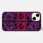 Goth Lila Ornament mit Heart iPhone 7 Fall Case-Mate iPhone Hülle (Rückseite (Horizontal))