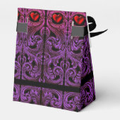 Goth Lila Ornament mit Herz-Geschenkboxen Geschenkschachtel (Rückseite)