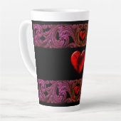 Goth Lila Ornament mit Herz Milchtasse (Linke Ecke)