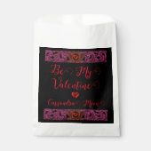 Goth Lila Ornament mit Herz Personalisiert Geschenktütchen (Vorderseite)