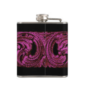 Goth Lila Ornament mit Herzflasche Flachmann (Rückseite)