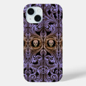 Goth Lila Ornament mit Skull Case-Mate iPhone Hülle (Rückseite)