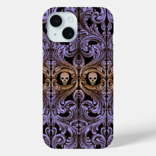 Goth Lila Ornament mit Skull Case-Mate iPhone Hülle