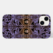 Goth Lila Ornament mit Skull Case-Mate iPhone Hülle (Rückseite (Horizontal))