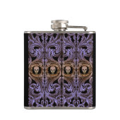 Goth Lila Ornament mit Skull Flachmann (Rückseite)