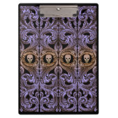 Goth Lila Ornament mit Skull Klemmbrett (Vorderseite)