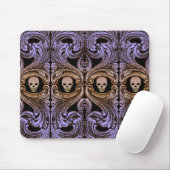 Goth Lila Ornament mit Skull Mousepad (Mit Mouse)