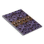 Goth Lila Ornament mit Skull Notizblock (Rechte Seite)