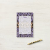 Goth Lila Ornament mit Skull Post-it Klebezettel (Auf Schreibtisch)