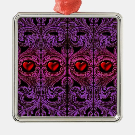 Goth Lila Ornament with Heart (Vorne)