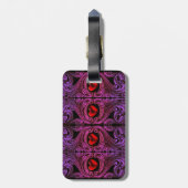 Goth Lila Ornament with Heart Gepäckanhänger (Rückseite vertikal)