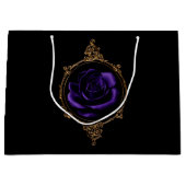 Goth Lila Rose Große Geschenktüte (Vorderseite)