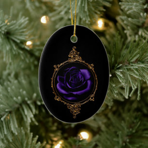 Goth Lila Rose Keramik Ornament