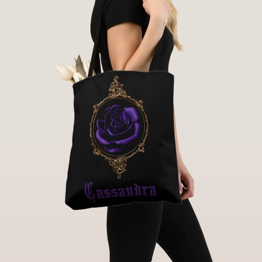 Goth Lila Rose Personalisiert Tasche (Von Nahem)