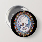 Goth Mädchen Button (Vorne & Hinten)