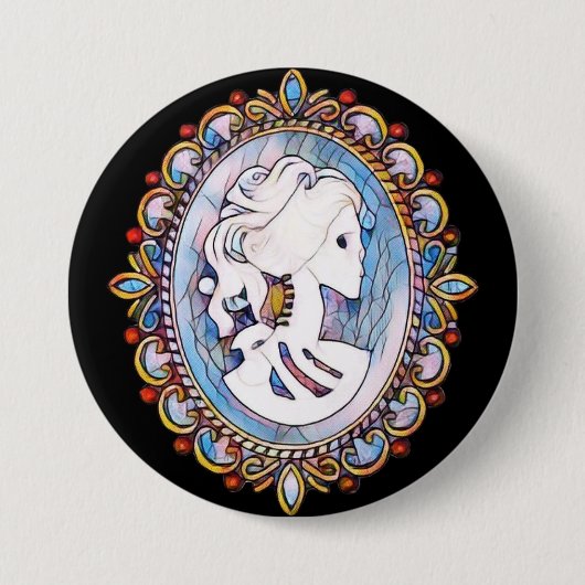 Goth Mädchen Button (Vorderseite)