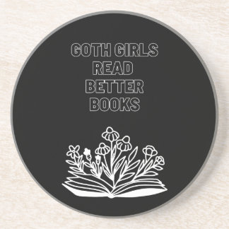 Goth Mädchen lesen bessere Bücher Getränkeuntersetzer