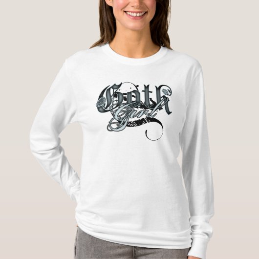 Goth Mädchen T-Shirt (Vorderseite)