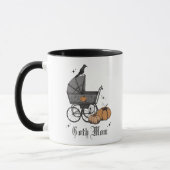 Goth Mama Halloween Herbst Viktorianische Babyvers Tasse (Links)