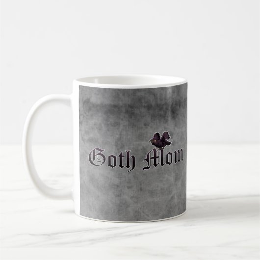 Goth Mama mit Raven Kaffeetasse (Links)