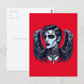 Goth Man Angel Dark Fantasy Art Postkarte (Vorne/Hinten)