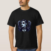 Goth Man Angel Dark Fantasy Art T-Shirt (Vorderseite)
