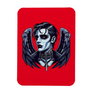 Goth Man Angel Dark Fantasy Kunst Magnet
